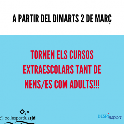 tornada dels cursets extraescolars